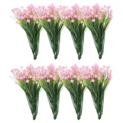 Artificial Flower Heads, Plastic Mini Peony Hydrangea Pink Faux Flowers 24Pcs