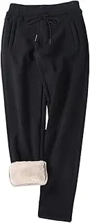 [Gihuo] Women's Winter Fleece Pants Sherpa Lined Sweatpants Active Running Jogger Pants