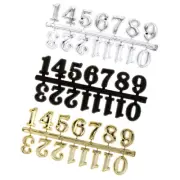 3 Sets Clock Numerals Kit DIY Digital Numbers Wall Accessories