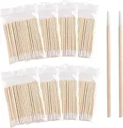 SUTOKAKA 720-800Pcs Pointed Cotton Swabs with Wooden Sticks 2.75 Inch Microblading Precision Tip Cotton Swab Non Sterile Cotton Tipped Applicator Makeup Electronic Nail Cleaning Supplies