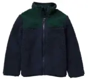 Joe Fresh SIZE:2T Faux Shearling Pull-Over Jacket Color:BLUE/GREEN