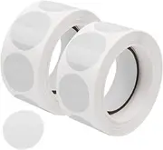 JZS Clear Retail Package Seals, 1 Inch / 2 cm Round Circle Wafer Seal Sticker Clear Round Labels for Envelopes, Box and Gift Packaging 2 Roll,1000PCS