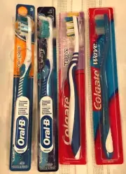 NEW Toothbrushes ORAL-B 3D White Complete COLGATE Wave Comfort ZigZag FREE SHIP