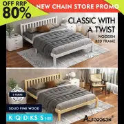 ALFORDSON Bed Frame Queen Double King Single Size Wooden Mattress Base Fenella