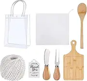 Baby Shower Game Prizes, Wooden Spoon Cheese Board Party Favors Game Stuffers, Eucalyptus Bag Serving Utensils with Thank You Tag for Wedding