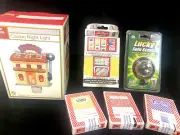BUNDLE Las Vegas History Playing Cards Slot Machine Roulette Wheel Gambling