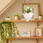 Swing Face Hanging Planters Pot Succulent Pot for String of Pearls Plant(Insect)