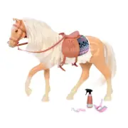 Lori Dolls – American Quarter Horse – Toy Horse – Light Brown 6-inch Horse fo...