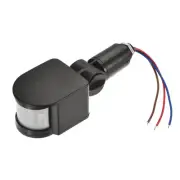 Motion Sensor 12V Infrared PIR Detector Switch Wall Mount for Floor Light Black