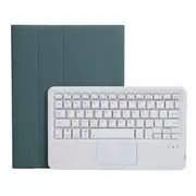 Bluetooth Keyboard Leather Case For Ipad Pro 10.5 With Touch Control Lambskin Texture Compatible With 10.2 2021 & 2020 & 2019 / Air 3 Dark Green
