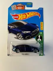 HOT WHEELS Tesla Model S blue Green Speed 242/250