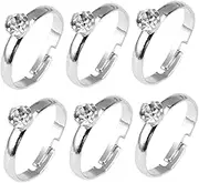 Vaguelly 72pcs Wedding Table Decorations Bridal Ring Set Faux Diamond Rings Favor Accents for Parties
