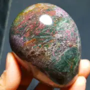 376.5g Natural Colorful RARE Polished Ocean Jasper Crystal Sphere HEART A24+