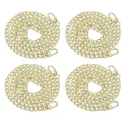 47.2" Flat Purse Chain 4 Pack Light Gold Purse Strap Handbag Chains Straps