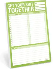 Pad Get Your Shit Together to Do List Notepad Daily Planner Pad 1 Count 6x9 In
