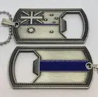 Thin Blue Line, Dog Tag #2, Bottle Opener, Australian Flag, Police, 1 X Tag Only