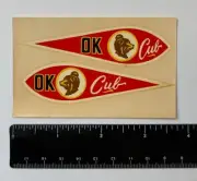 Vintage 2 Original OK Cub Water Slide Decals - Model Airplane, RC