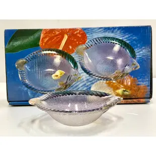 【知久道具屋】日本製SOGA 熱帶魚深碗16CM 立體浮雕 水晶玻璃碗 果盤 深盤 玻璃盤 B416Z