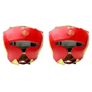 2pc Set Boxing Head Guard Kickboxing Training Sparring Cheek Protective Gear Red