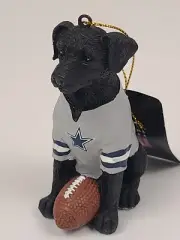 Dallas Cowboys Dog Christmas Ornament Labrador Retriever Black Lab Holiday Decor