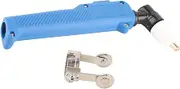 PT31 Plasma Cutting Torch Head Curved Handle Handheld Plasma Cutter Torch Head with Guide Roller Blue Premium Cutting Torch Head Made Of Copper Comfortable ABS Handle
