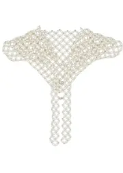 Simone Rocha Crystal-embellished Faux Pearl Scarf One Size