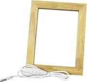MUSISALY 1pc LED Luminous Photo Frame Wooden Picture Display Decor for Decoration Lighting Photo Holder with Support for Memorable Moments Warm