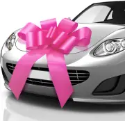 Giant Car Bow (Pink, 30 Inch) Big Gift Wrapping Bow for Large Gift Decoration, G