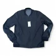 RICK OWENS SLAB Reversible Zip Up Flight Jacket Black Size XL COMFORT & FUNCTION