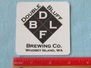 Beer Collectible STICKER ~ DOUBLE BLUFF Brewing Co ~ Whidbey Island, WASHINGTON