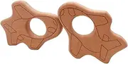 ORFOFE 2pcs Teething Stick Accessories Newborns Link Pit Balls Plane Play Animals Mat Babies Fish Fidget Zoo Stuff Controller for Relief Wooden