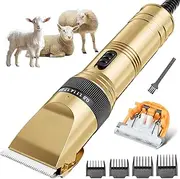 Electric Dog Grooming Clippers, 36V Sheep Shears with 0.8~2mm 5-Speed Adjustable, Ceramics Detachable Blade, 3-12mm 4 Removable Comb, Sheep Shearing Clippers for Sheep Goat Pet