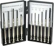 Leona Co 11 pcs Mini Screwdriver Set, Small Screwdriver Tool Kit with Flathead and Phillips Screwdrivers, Precision Screwdriver Set for Jewelry, Watch, Toys, Computer, Eyeglass Repair, Electronics