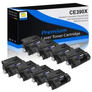 8PK Toner Cartridge CE390X 90X High Yield Black For HP M4555 M4555MF P600 M603dn