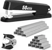 Heavy-Duty Metal Stapler Set - 50-Sheet Capacity, No-Jam Design - Includes 1,750
