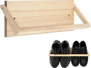 Shoe Rack for Wall - Wall Shoe Storage,Compact Wooden Holder Modern Foldable for Sneaker Boots Footwear Narrow Spaces Home Kitchen Entryway Hallway