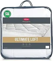 Tontine Hotel Collection Ultimate Loft Mattress Topper - King Size, Luxury Cotton Cover, Long Lasting Filling, Anti Bacterial Soft Mattress Topper with Fitted Skirt