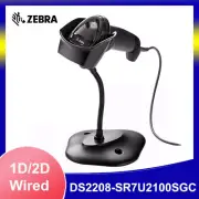 Zebra DS2208-SR7U2100SGC 2D Corded USB Handheld Barcode Scanner w/ Cable & Stand