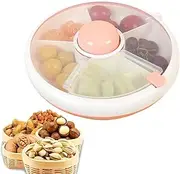 Snack Container Box - Rotating Snack Container, Kids Snack Box | Leakproof Food Storage Organizer, Rotating Multifunctional Food Box, Fruit Organizer Snack Spinner with Lid for Snacks, Fruits