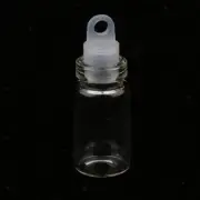 30Pcs Mini Small Glass Jars Vials DIY Pendant Clear Perfume Wishing Bottles