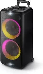 PHILIPS X5206 Karaoke Machine, Portable Bluetooth Party Speaker with Extra Bass