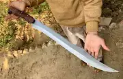 CUSTOM HANDMADE D2 TOOL STEEL MACHETE KNIFE CAMPING KNIFE COMBAT SWORD