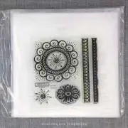 Alfresco B1256 CTMH Close to my Heart Acrylic Stamps Set Flowers Borders Pattern