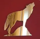 Howling Wolf Shaped Acrylic Mirrors (Several sizes Available)