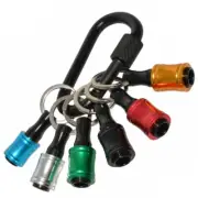 6Pcs 1/4" Hex Shank Quick Release Drill Bits Keychain Aluminum Alloy paWQu