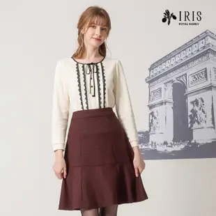 【IRIS 艾莉詩】勃艮第俏麗格紋半裙(36246)