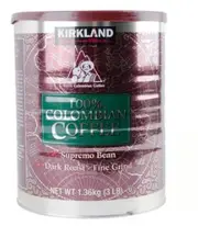 Kirkland 100% Colombian Coffee Supremo Bean Dark Roast Fine Grind 1.36kg