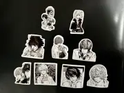 9 pcs DeathNote manga style stickers Ryuk Light L