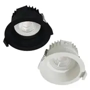 90mm LED Downlight 9w Black, White CCT MACRO DL105 Telbix Lighting