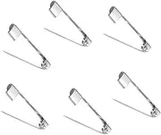 Sewroro Brooch Pins for Women 50pcs Alloy Pin Backs Holes for DIY Jewelry Craft Projects
